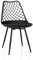 hjh LIVING Schalenstuhl mit Kissen, wetterfest BEGIO S Kunststoff Schale, Eisenbeine, In- und Outdoor Stuhl für Garten, Terrasse oder Esszimmer, Schwarz
