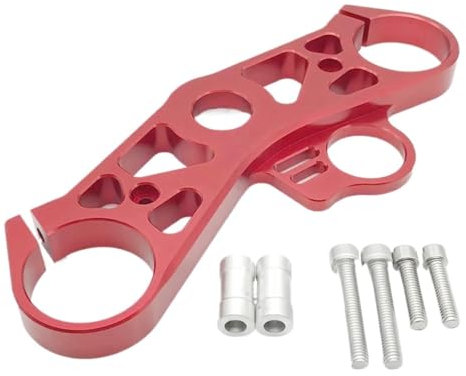 HPTOUY for Yamaha YZF R6 YZFR6 2008-2016 Moto Forcella Anteriore Abbassamento Piastra Tripla Superiore Morsetto Superiore Accessori Rosso