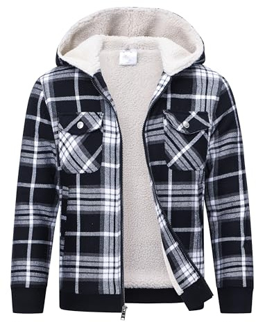 MoFiz Felpa con Cappuccio Invernale Bambini e Ragazzi Giacca in Pile Caldo Cappotto a Maniche Lunghe con Cerniera e Tasche per 6-18 Anni