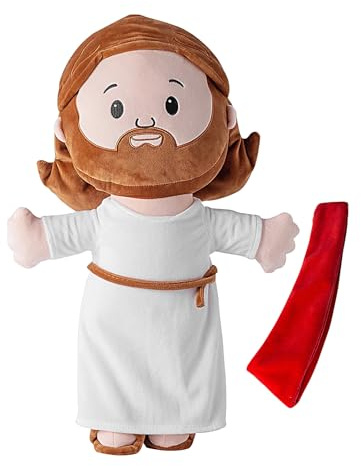 Krmoau Jesus Kuscheltier, Plüsch Jesus Puppe, Cartoon Gefülltes Jesus-Wurfkissen-Spielzeug Mit Lebendigem Ausdruck Für Schlafzimmer, Couch, Wohnzimmer, Spielzimmer Und Kinderzimmer