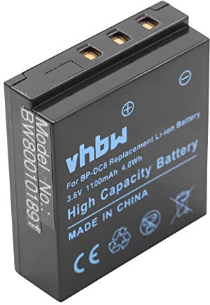 vhbw Akku kompatibel mit Leica X1, X2, X-E Typ 102, X Vario, X Typ 113 Kamera (1100 mAh, 3,6 V, Li-Ion)