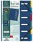 Exacompta 55062E Premium Ordnungsmappe Harmonika. Aus extra starkem Colorspan-Karton DIN A4 6 Fächer und 2 Gummizüge mit Indexfenster und dehnbarem Rücken Register-Mappe blau