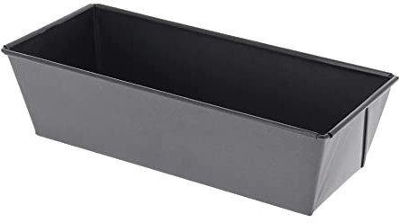 De Buyer - Moule à cake bords pliés en acier antiadhésif - 30 x 10,8 x 7 cm -, Noir