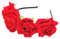 Cheerlife Rosen Blumen-Stirnband Blumenkranz Urlaub Hochzeit Festivals Haarkranz Blumenkrone (202# Rot)