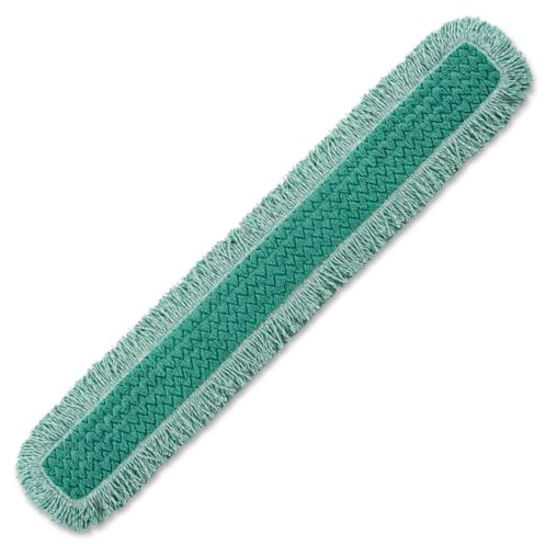 Rubbermaid Commercial FGQ44900GR00 HYGEN Microfiber Dust Mop Pad with Fringe, Single-Sided, 48-inch