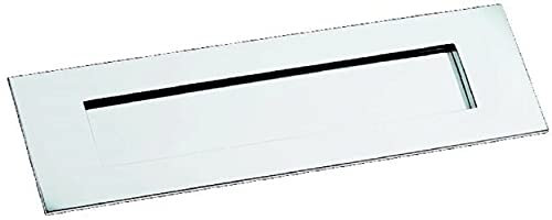 250x76mm Traditional Letter Box Plate for External Front Door (Polished Chrome)