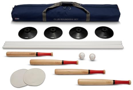 Übergames Club Rounders Schlagball Set aus hochwertigem ECO-Hartholz | Hergestellt aus hochwertigen Materialien