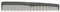 Comair 7000334 Haarschneidekamm 400 Ionic Profi-Line, breit