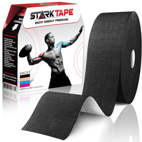 Starktape Kinesiologie Tape 35 Meter x 5 cm. Profi Kinesiotapes Physio Tape Sporttape für Knie, Schulter, Knöchel- Plantar, Gelenk und Körperstützung. Flexibel, Wasserdicht & Hypoallergen
