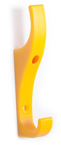 Toughook unzerbrechliche Sicherheits-Kleiderhaken aus Kunststoff, 10 Stück, plastik, gelb, Large