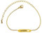 aplusashop ID Edelstahl Fußkette mit Gravur nach Wunsch Mädchen Freundschaftskette Gold/Silber (Gold)