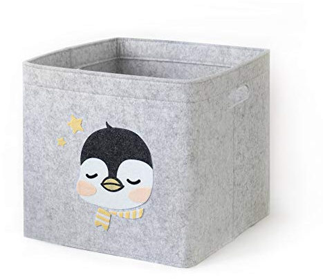 Lucky Sign-Care Aufbewahrungskorb Kinderzimmer Spielzeugkorb, 33x33cm - Baby Pinguin