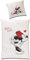 MINNIE MOUSE Tex idea Wende- Set Disney Classic Mickey Love Größe 135 x 200cm 80 x 80cm 100% Weiss Rot Partner- (2-TLG)