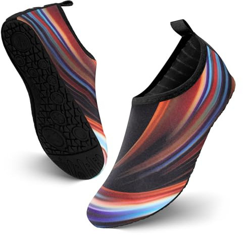 JOTO Zapatos de Agua para Mujer Hombre Niño, Zapatillas Acuáticas Secado Rápido Tipo Calcetines como Descalzado, Escarpines Deportivos para Paseo en Playa Buceo Snorkel Kayak Surf -26,2 cm/42-43
