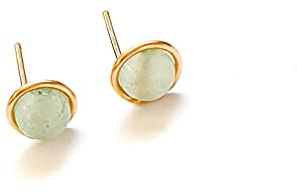 Jade Ohrstecker, Jadeohrringe, Jade schmuck, kleine Jade ohrringe Natural Jade Edelstein Ohrringe