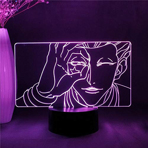 Anime Hunter X Jäger Hisoka Figur LED Nightlight Home Schlafzimmer Dekor 3D Illusionslampe Manga Tischlampe Kinder Geburtstagsgeschenk-16 Farbe mit Fernbedienung