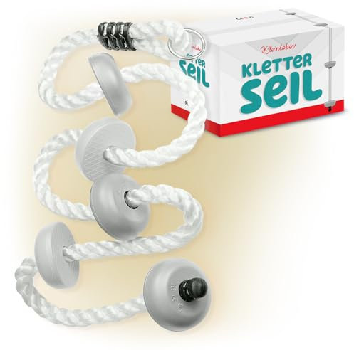 KLEINTOBER | Corde d'escalade Premium | avec Instructions | Equipement Sportif pour Enfants | Extérieur et Intérieur | Cadeaux pour Enfants I Corde Enfant I Gymnastique