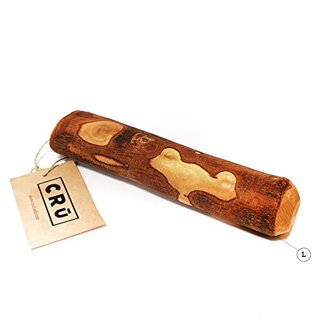 CRU - Natürlicher Beißring für Hunde - 100 % natürliches Olivenholz (Größe L = 16-30 kg)