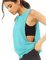 Damen Trainieren Fitness Tanktops Abgeschnitten Ärmellos Fitnessstudio Yoga Betrieb Sportlich Hemden Blau S