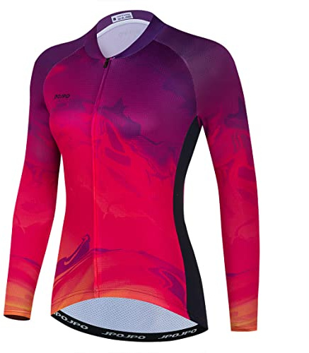 Hotlion Radtrikot Langarm Damen Team Bike Shirts Herbst Fahrradbekleidung Tops CU1