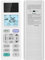 LEYF Mando a Distancia Universal de Aire Acondicionado A/C LCD, retroiluminación de Repuesto para Aire Acondicionado, Control Remoto, Pantalla con luz y Linterna LED, Que Funciona con energía Luminosa