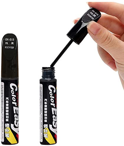 BASTOUR Stylo Retouche Peinture Voiture, Stylo Réparation des rayures et Peinture Auto, Anti Rayure pour Carrosserie Moto, Vélo, 2 Pièces (Noir)