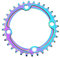 ihreesy Plato de Bicicleta Rueda de Cadena Redonda,104 BCD 32T Anillo de Cadena Simple Aleación de Aluminio de Manivela Simple Piezas de Reparación de Bicicleta,Enchapado