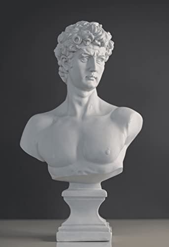 Große David Statue 43,2 cm 42 cm David Skulptur David Statue David Michelangelo David Büste Statue Büste Skulptur Moderne Skulptur