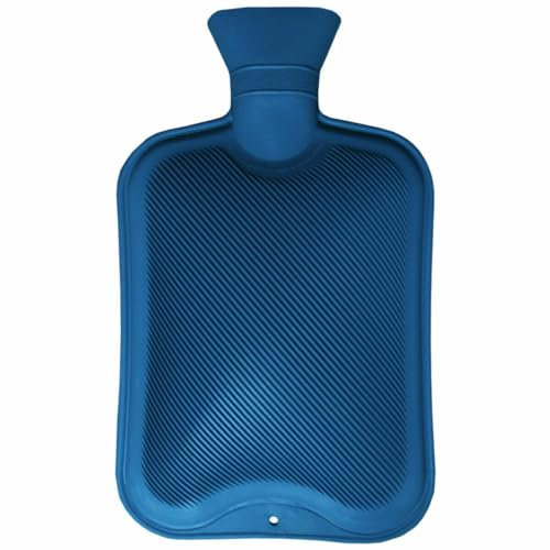 LUXE DIVA Hot Water Bottle 500ML, Natural Rubber Mini Hot Water Bag 0.5L Comfort Warmth Leak Proof, Water Bottle for Cozy Night, Pain Relief, Waist, Back, Neck, Legs, Shoulders, Back & Feet Warmer