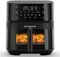 Nutricook Air Fryer 2, 1700 Watts, Digital Control Panel Display, 10 Preset Programs With Built-In Preheat Function, 5.5 Liter Black, AF205K, 2 year Warranty (5.7 Liters, Vision - Glass Window)