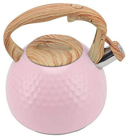 Wasserkessel, gleichmäßige Wärmeverteilung, Pfeifen-Wasserkocher, 3 l, für Teehaus, Rosa