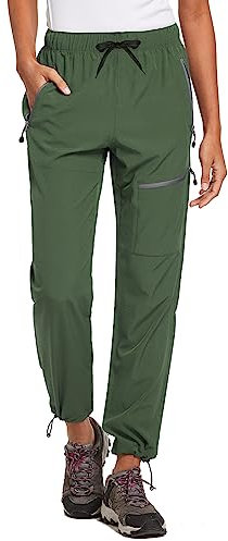 BALEAF Pantaloni da donna Capri per attività all'aria aperta, impermeabili, ad asciugatura rapida, leggeri, con protezione dai raggi UV UPF 50 e tasche dotate di cerniera, XL