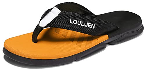 CELANDA Flip-On Zehentrenner Herren Flip Flops Badelatschen Strandschuhe Duschlatschen Freizeit Zehenstegpantolette Beach Sandalen,B Rot Gr.44