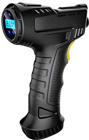 CalmGeek Cordless Tyre Inflator Air Compressor, 12V/ 120W Wireless Car Air Compressor Handheld USB Rechargeable Tire Inflator Digital Display Inflatable Pump Pressure Gauge Car Accessories