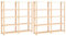 Hommdiy Kiefernholz Massiv Lagerregal 5 Böden Standregal Bücherregal Haushaltsregal Küchenregal Kellerregal Büroregal Holzregal 2 STK. 170x38x170cm Massivholz Kiefer 500kg