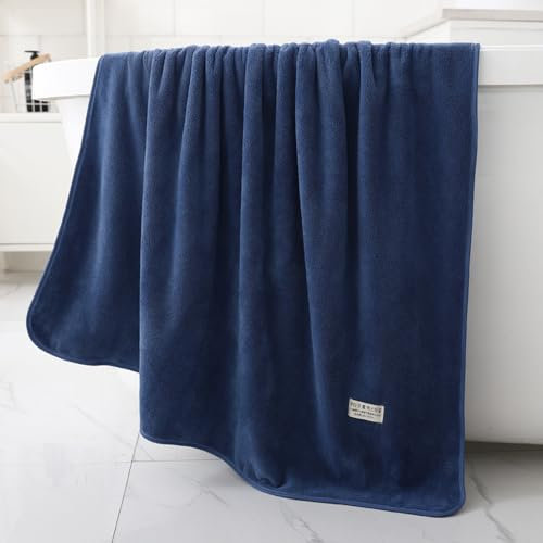 Lkw Ogechi Toalla de Baño Super Suave Lavable, 70x140 CM Extra Grande, Vellón de Coral para Ducha, Premium Altamente Absorbente de Secado Rápido