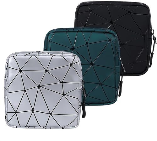 Azonelife 3 Stück Tampon Aufbewahrung Taschen, Wasserdicht Menstruationsbeutel, Klein Damen Makeup Beutel, Mini Geldbörsen mit Reißverschluss, Slipeinlagen-Tasche für Teenager Mädchen