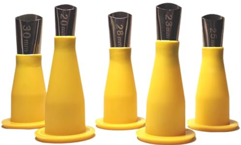 Pandairftr Upgraded 2024 Caulk Extension Nozzle with Nozzle Cap, Caulking Tips Stainless Steel Nozzle,Caulk Nozzle for Sausage and Bulk Caulk Guns,Reusable Caulk Nozzle Applicator (L,5PACK)