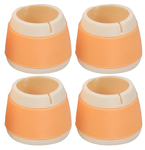 4 Stück Silikon-Möbelpolster, Bodenschoner, rutschfeste Sofa-, Stuhl- und Tischbeinkappen, Stuhlbeinkappenabdeckungen, Silikon-Möbelbeinfüße für Hartholzböden (Orange)