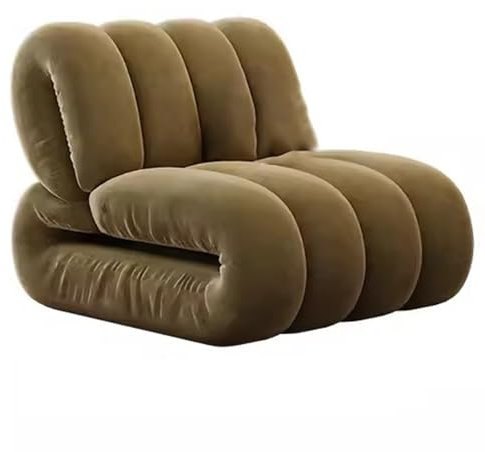 LYXXJRYBHD Bodensofa, Bodenstuhl Mit Rückenlehne, Küchensofa, Boden-Gaming-Stuhl, Schmink Stuhl, für Schlafzimmer, Café, Salon(Brown)