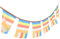 HANABASS 1 Schnur Buddhistische Flagge Buddhismus Flagge Banner Buddhistische Gebetsfahnen Gebetsflagge Dekoration Tibetische Gebetswimpel Tempel Hängebanner Fünffarbiges Banner