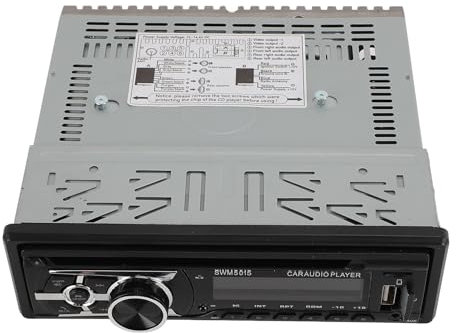 Single DIN Car Stereo Radio | Push to Talk Assistant | Bluetooth Hands Calling & Music Streaming | AM/FM Radio | USB Playback & Charging | Not a CD Player