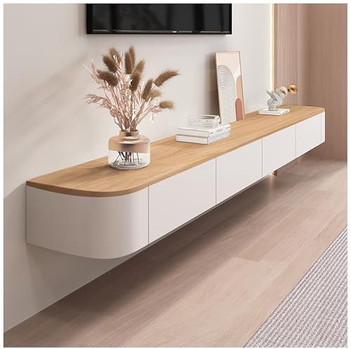 KSYGINXD 160cm TV-Ständerschrank, Schwebende TV-Einheit, Stehendes Oder Hängendes TV-Lowboard, Schwebende Regale Mit Schublade, Modernes Entertainment-Medienkonsolen-Center