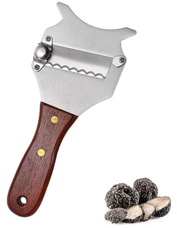 Trüffelhobel, Edelstahl Trüffel Käsehobel Trüffelreibe Truffle Slicer Profi Trüffelhobel Gourmethobel mit Holzgriff Trüffelreibe Trüffel Käsehobel für Trüffel, Schokolade, Käse