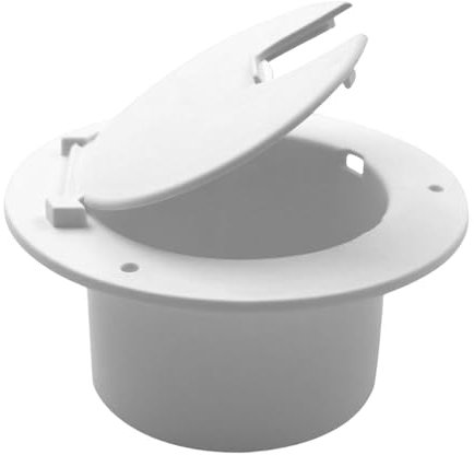 Couvercle De Sortie Rond Pour Camping-car – Cache-câble Rond Pour Camping-car Avec 3 Vis | Couvercle De Trappe Pour Cordon D'alimentation Pour Camping-car | Passage De Câble RV Avec Vis | Accessoire R
