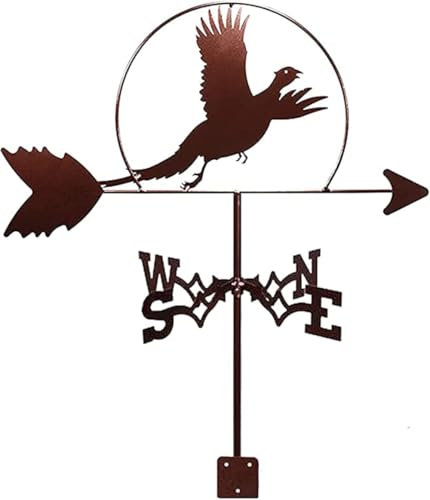 BGFYUSF Girouette en Forme d'oiseau Faisan avec Anti-Vent，