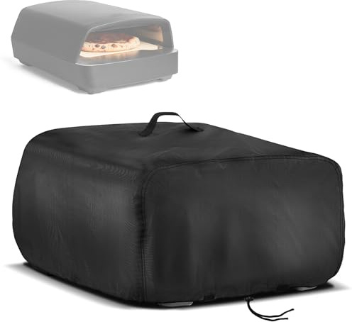 Pizzaofen Abdeckung für BURNHARD Tony Gas Pizza Ofen,500D Oxford 59x48x26cm | Gas-Pizzaofen,Pizza Ofen, Oxford-Stoff , verstellbare Schnüre, Griff, Staubdicht, Wasserdicht,UV-Schutz,für BURNHARD
