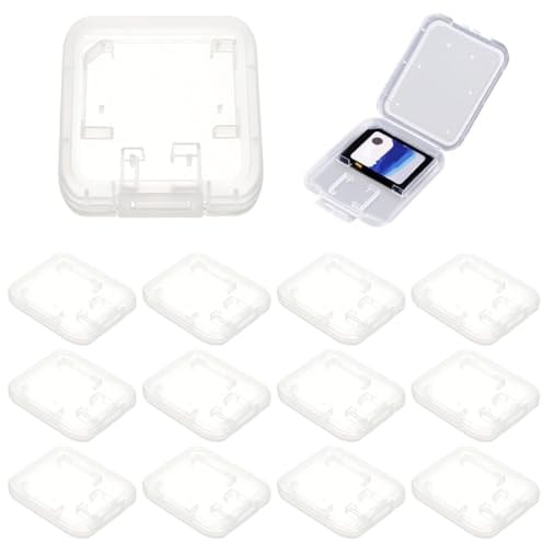 COYUN 12 Stück Sd Karten Aufbewahrung, Sd Card Case, Sd Karten Case, Speicherkartenhüllen Aufbewahrungsbox, Transparent Sd Karten Etui, Für Speicherkarten Aufbewahrung