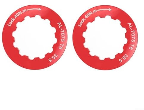 Bike Cassette Lockring Tool, Aluminium Alloy Locknuts For Bike, Aluminium Alloy Locknuts For Bikes, For Mountain Road Bikes (2pcs) (Red)