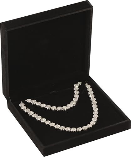 LAODA Black Velvet Big Necklace Gift Box Choker Pearl Chain Storage